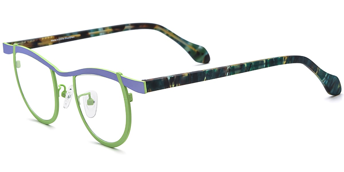 Acetate Titanium Geometric Frame F7540