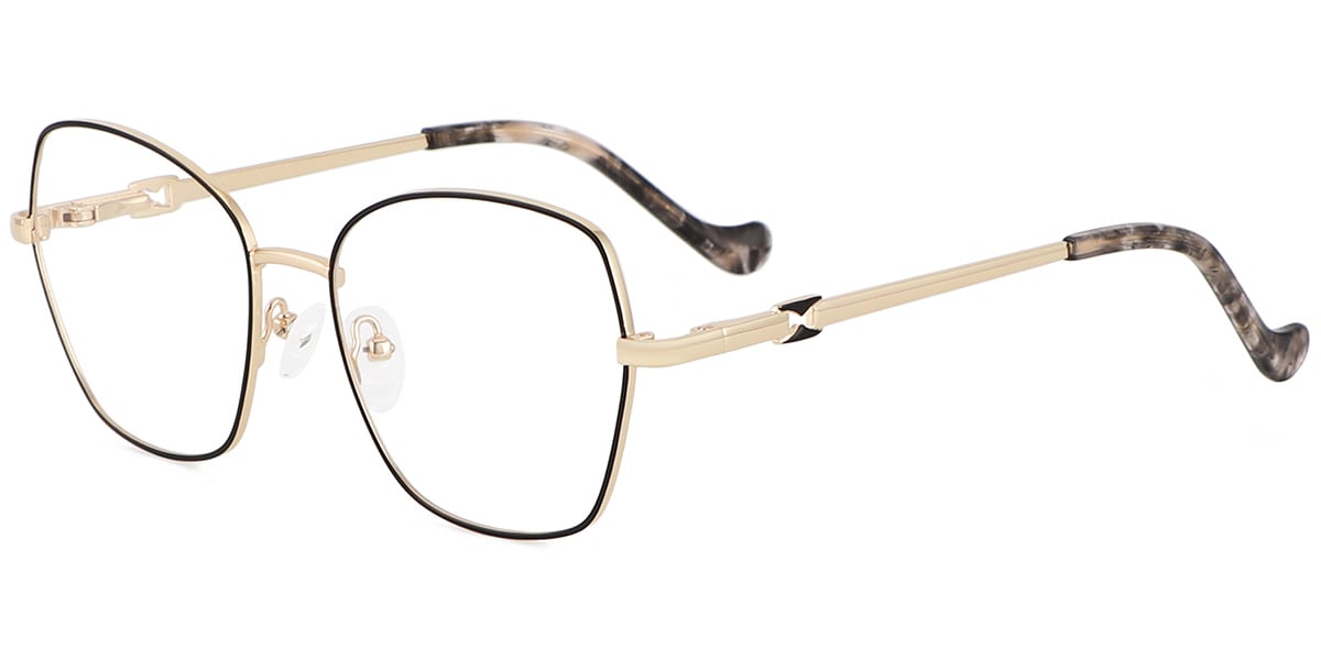 Acetate Metal Square Frame F9016