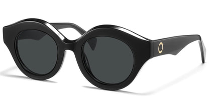 Acetate Round Geometric Sunglasses SG5986