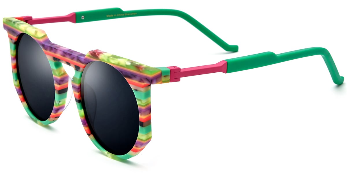 Acetate Geometric Sunglasses SG8083