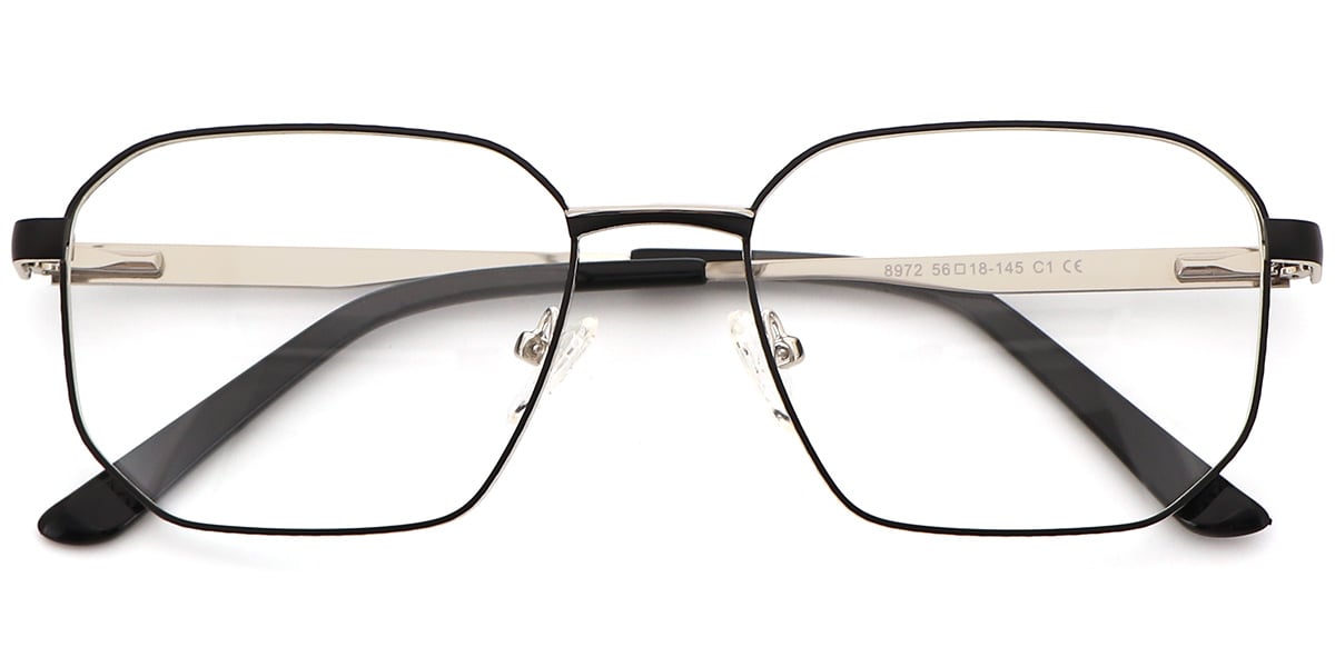 Acetate Metal Square Frame F8738