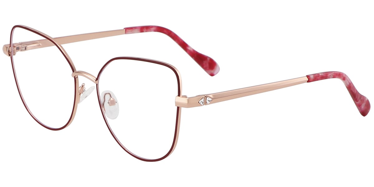 Acetate Metal Cat Eye Frame F8749