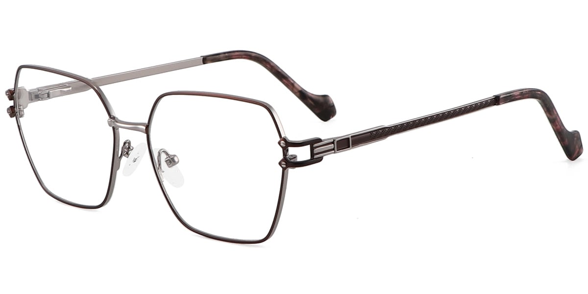 Acetate Metal Square Frame F8747