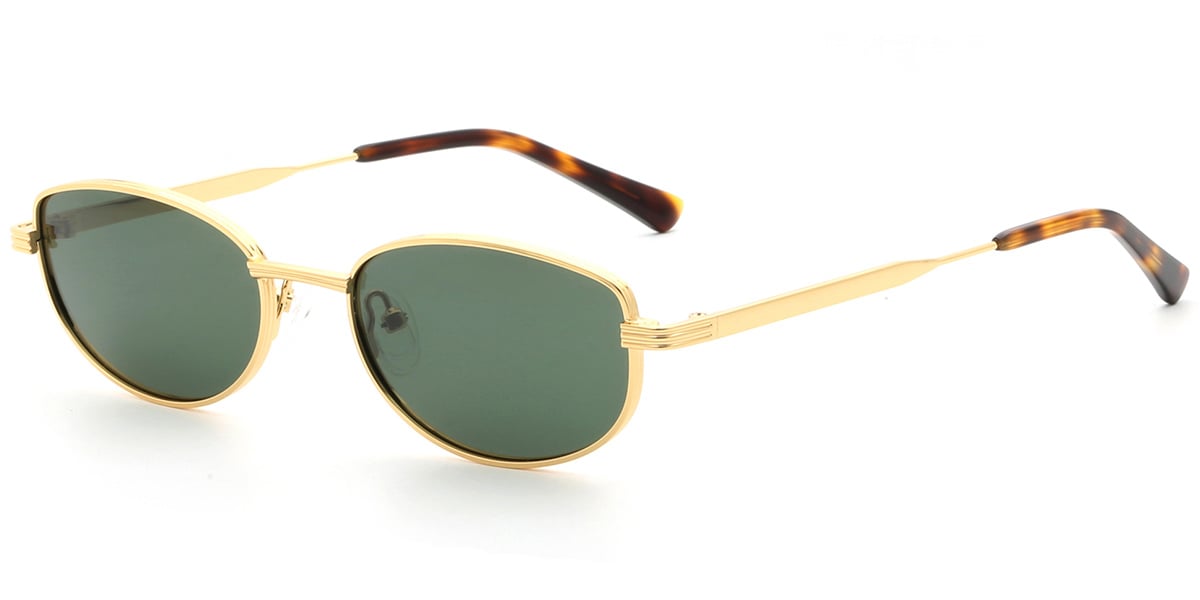 Acetate Metal Oval Sunglasses SG9352