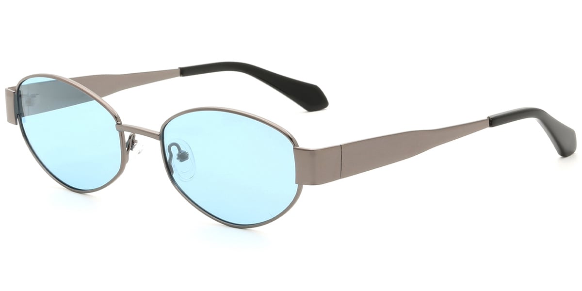 Acetate Metal Oval Sunglasses SG9356