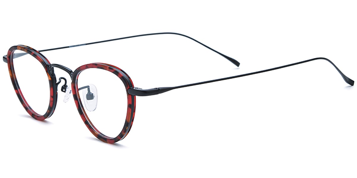 Acetate Titanium Cat Eye Frame F7724