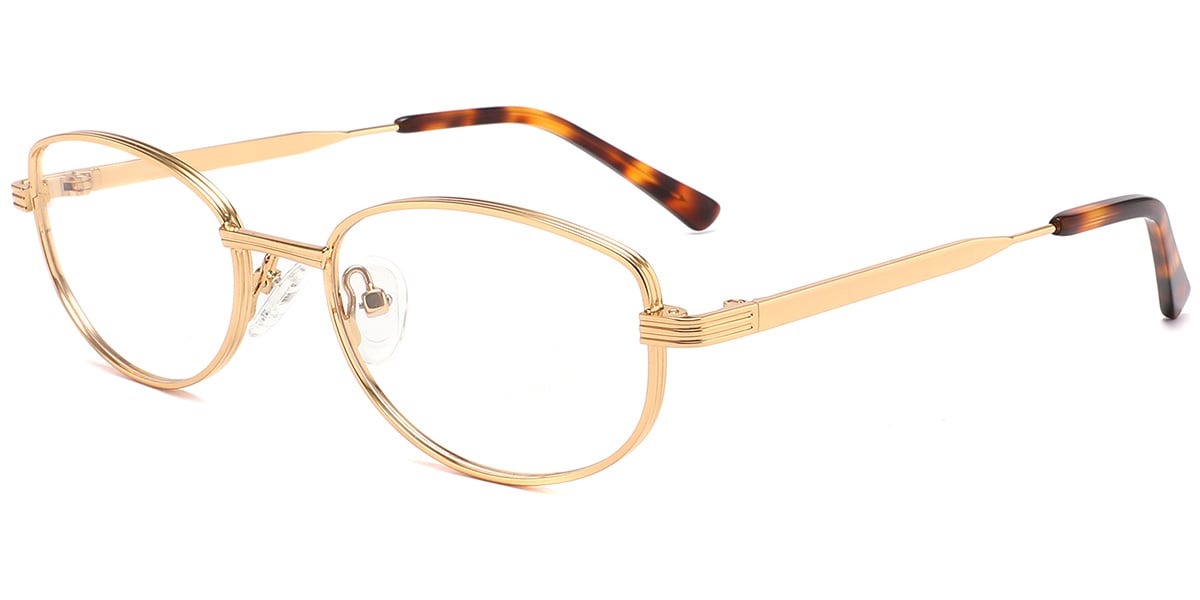 Acetate Metal Oval Frame F10387
