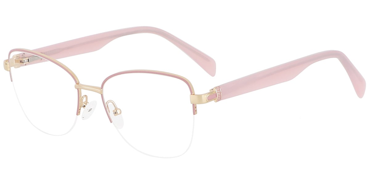 Acetate Metal Oval Frame F8876