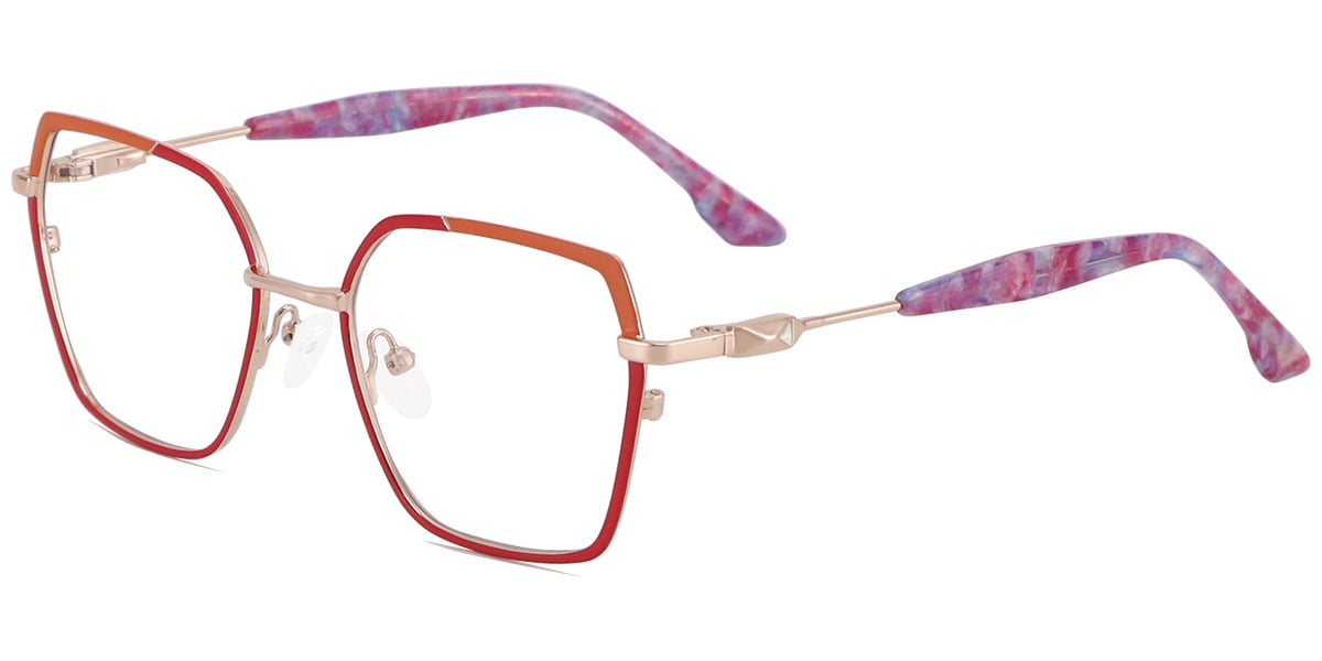 Acetate Metal Square Frame F8864