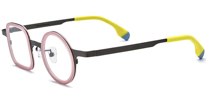 Acetate Titanium Square Frame F7294