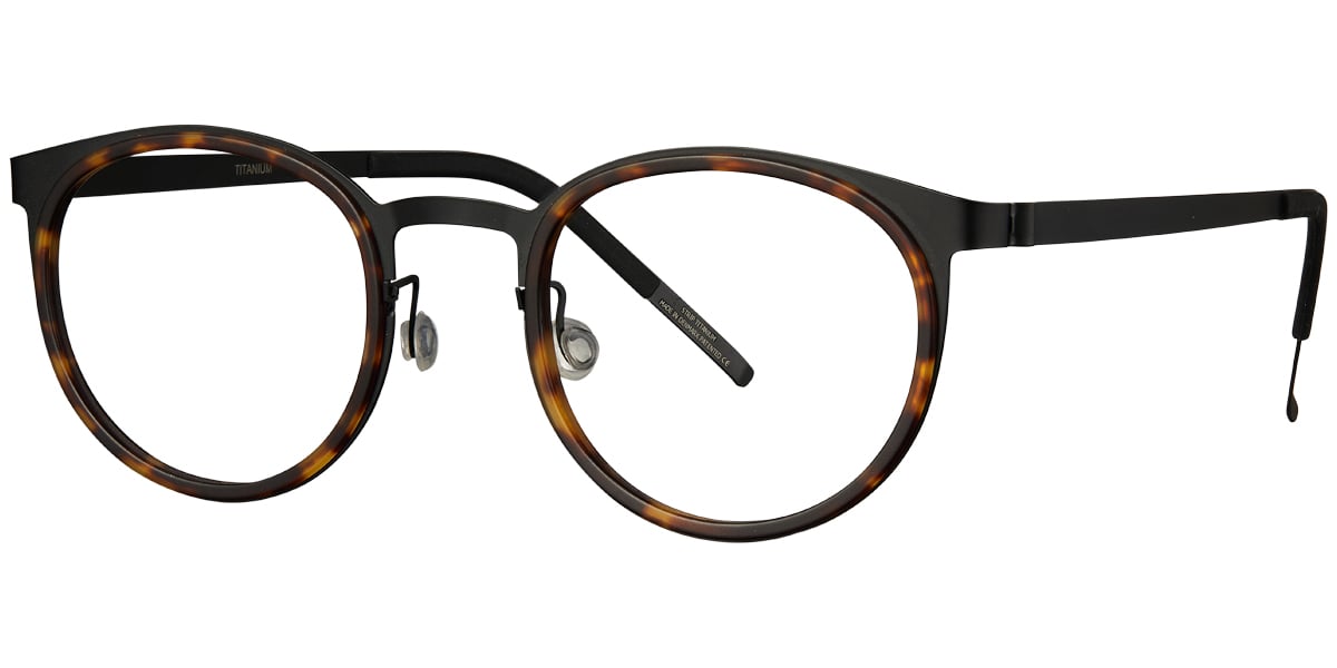 Acetate Titanium Round Frame F5886