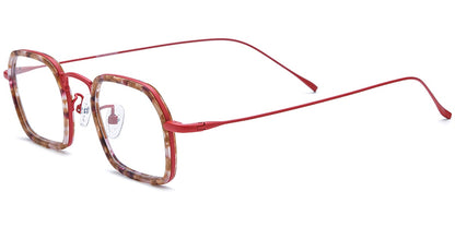 Acetate Titanium Square Frame F7725