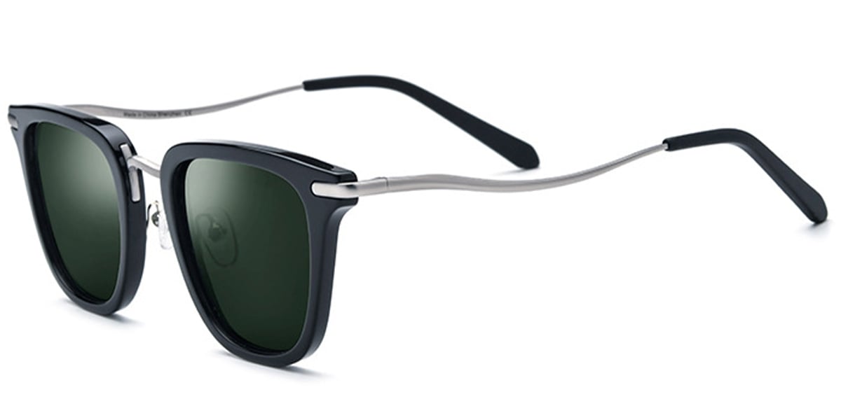 Acetate Titanium Square Sunglasses SG6077