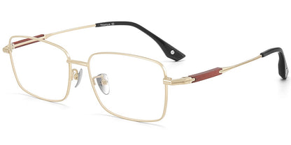 Acetate Titanium Rectangle Frame F9446