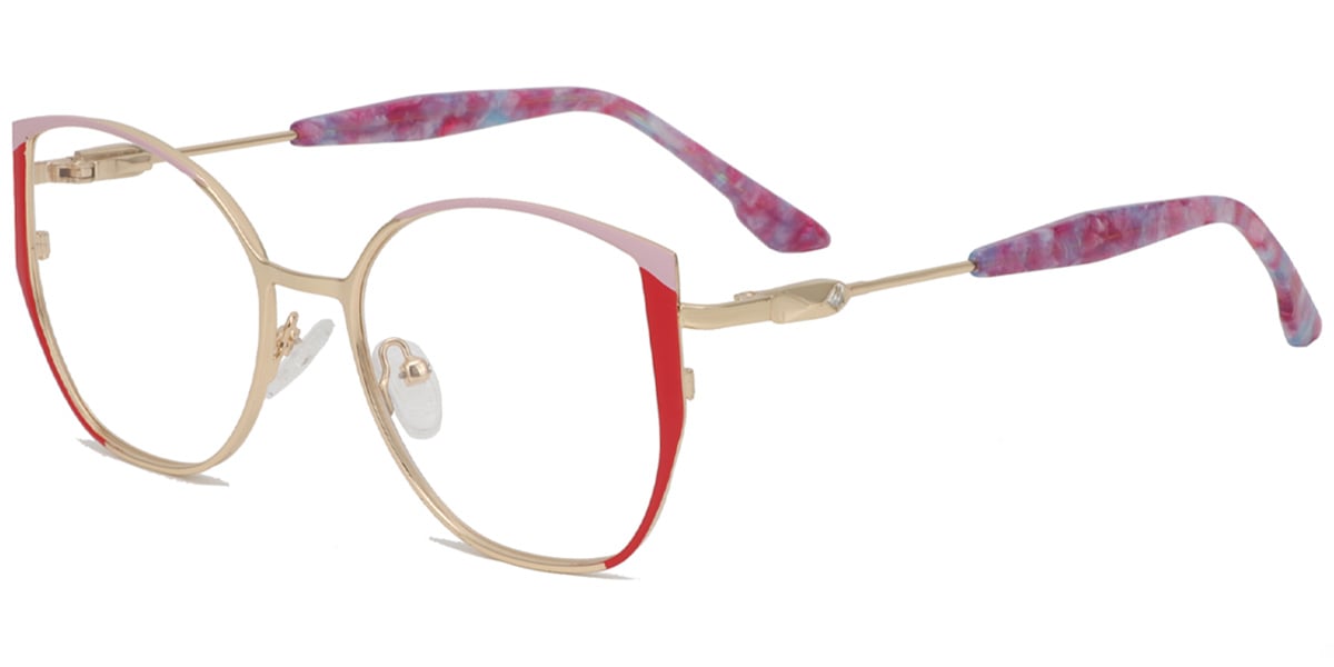 Acetate Metal Geometric Frame F8865