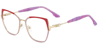 Acetate Metal Geometric Frame F8866