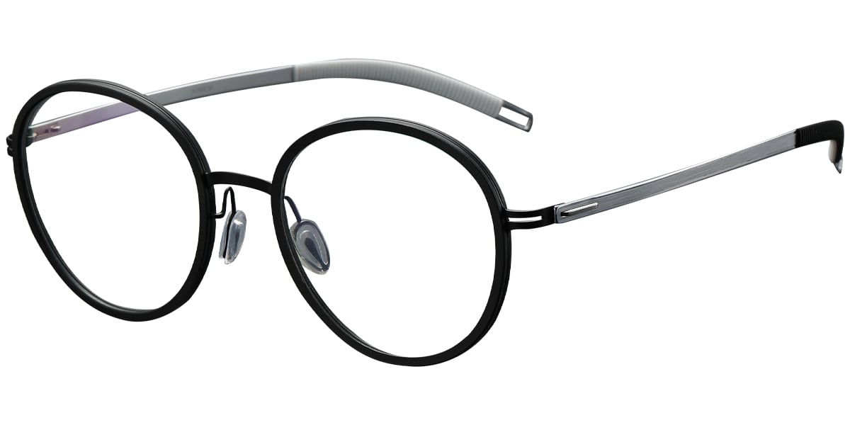 Acetate Titanium Round Frame F5009