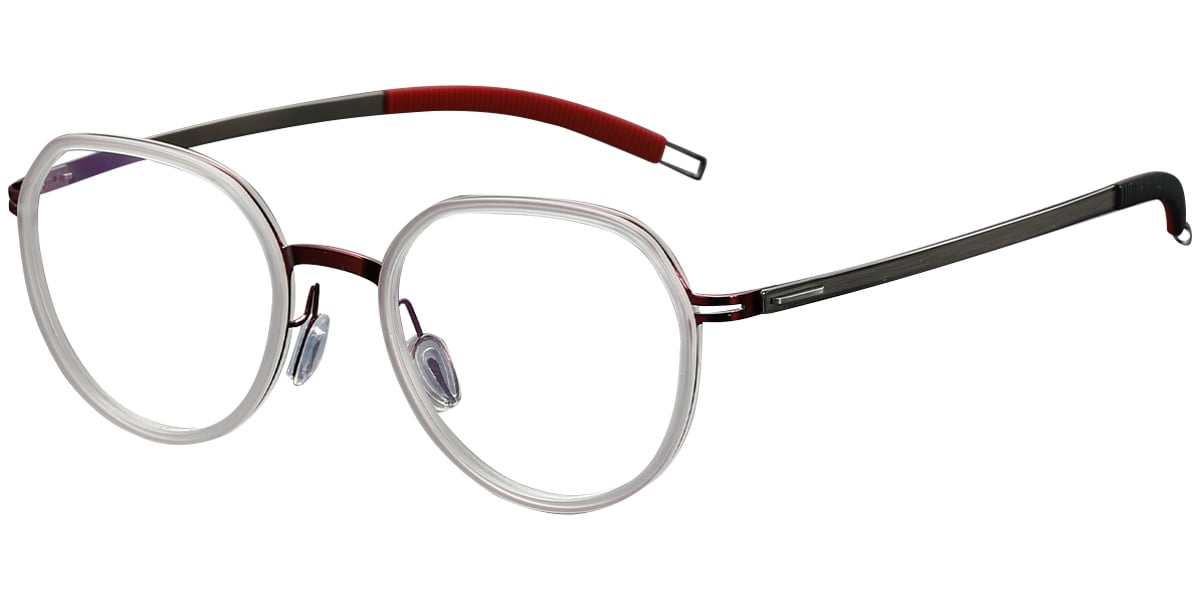 Acetate Titanium Geometric Frame F4980
