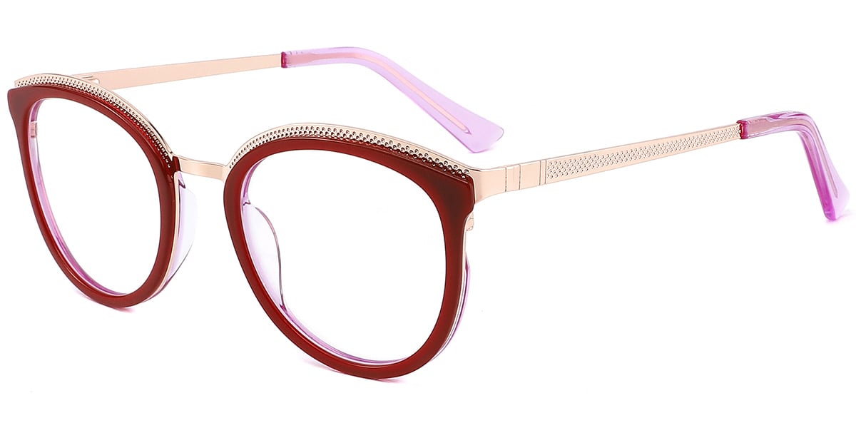 Acetate Metal Round Frame F5505