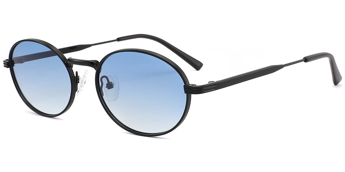 Acetate Metal Oval Sunglasses SG9362