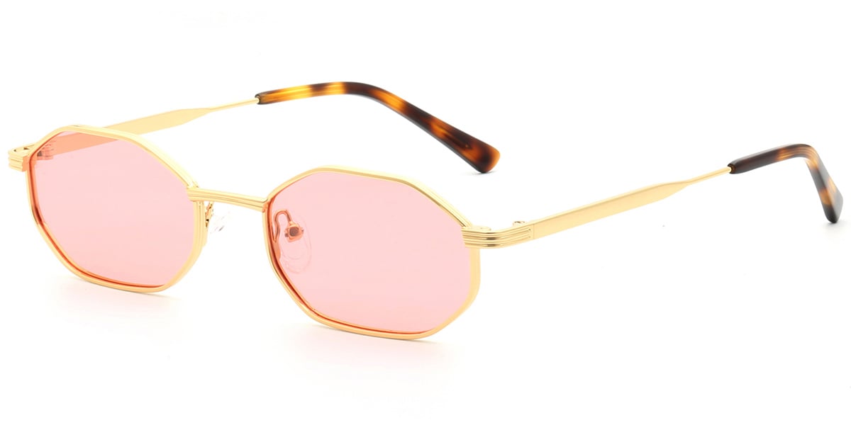 Acetate Metal Geometric Sunglasses SG9353