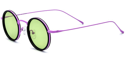 Acetate Titanium Round Sunglasses SG7179