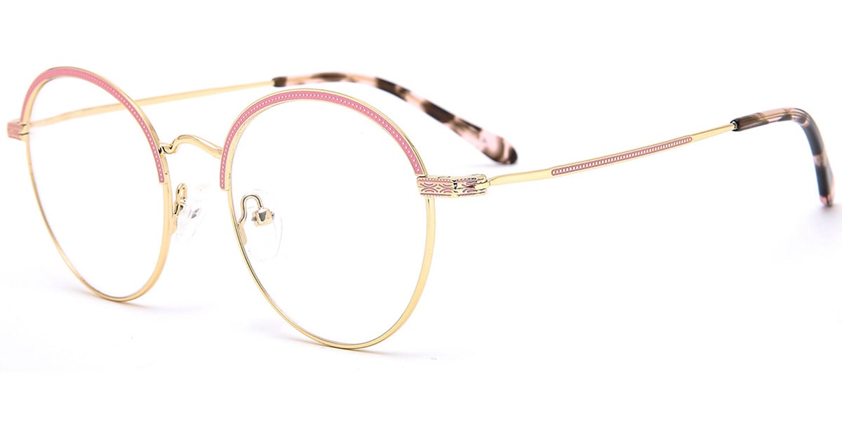 Acetate Metal Round Frame F8846