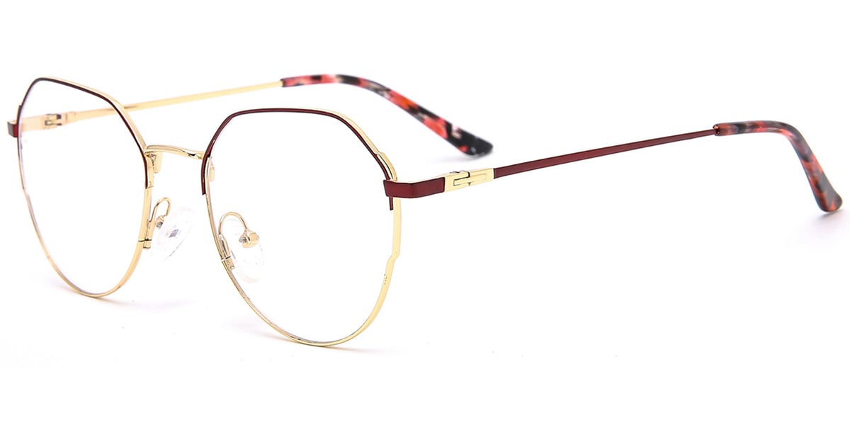 Acetate Metal Oval Frame F8845