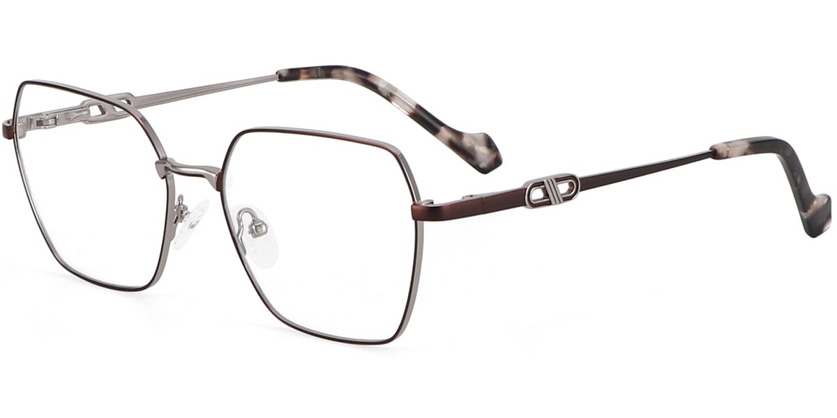 Acetate Metal Square Frame F9332