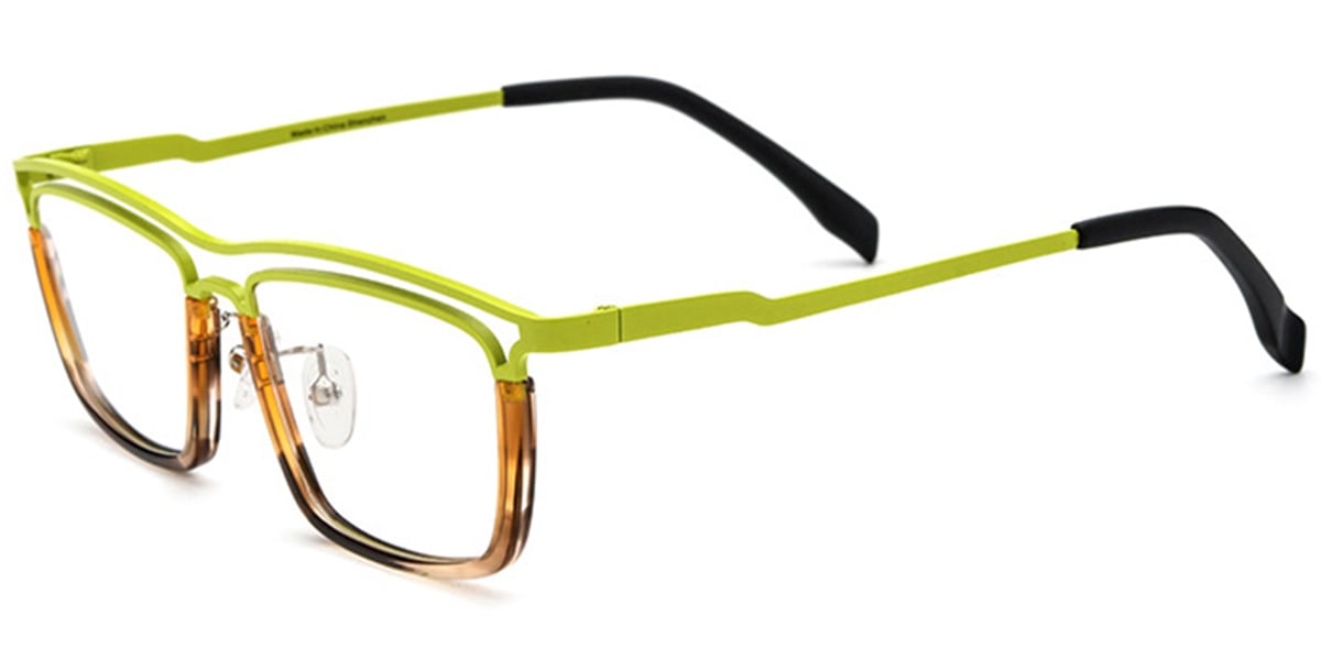Acetate Titanium Rectangle Frame F6719