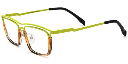 Acetate Titanium Rectangle Frame F6719