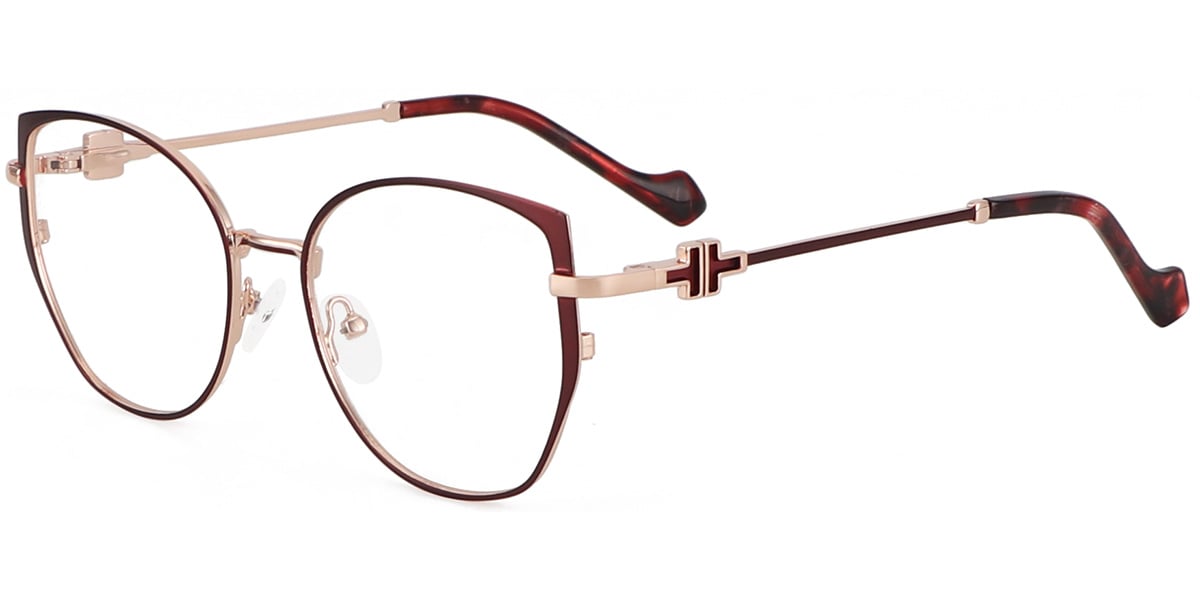 Acetate Metal Geometric Frame F9333