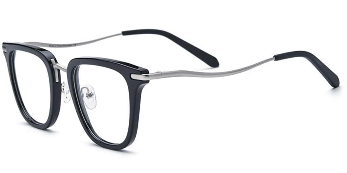 Acetate Titanium Square Frame F6075