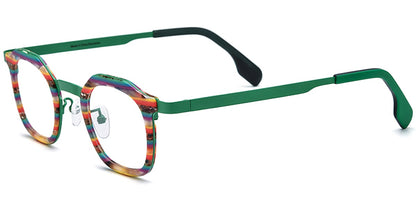 Acetate Titanium Square Frame F7575