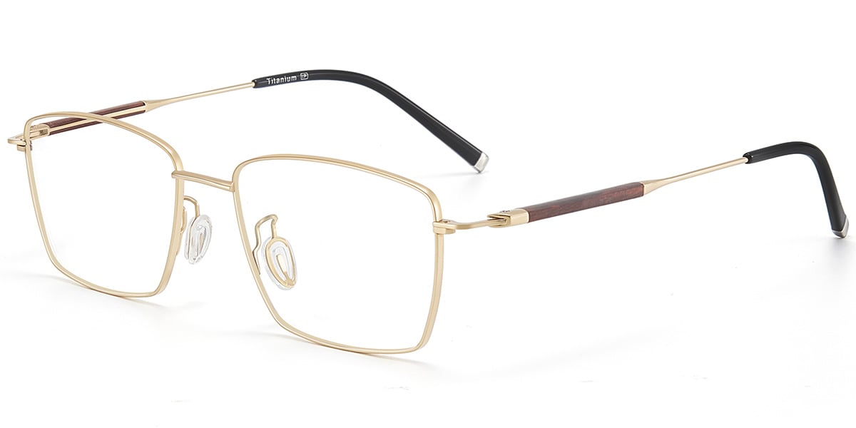 Acetate Titanium Rectangle Frame F9449