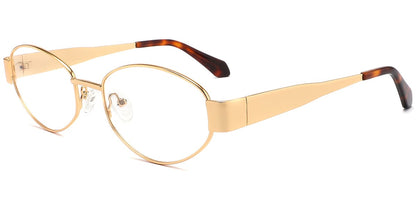Acetate Metal Oval Frame F10390