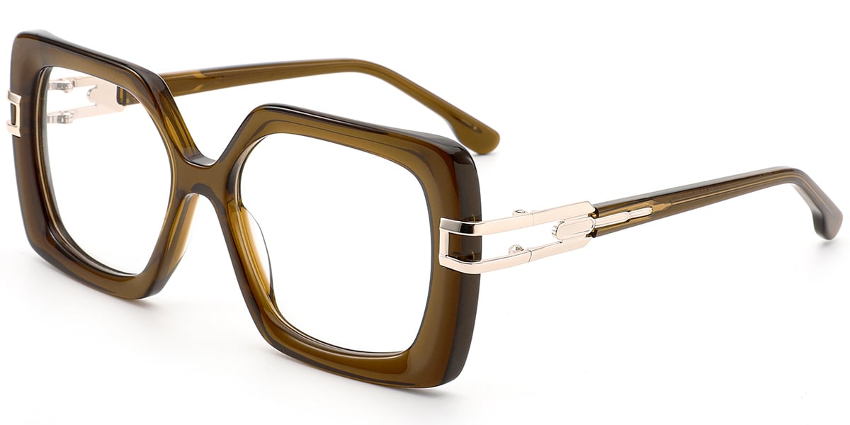 Acetate Metal Square Frame F10180