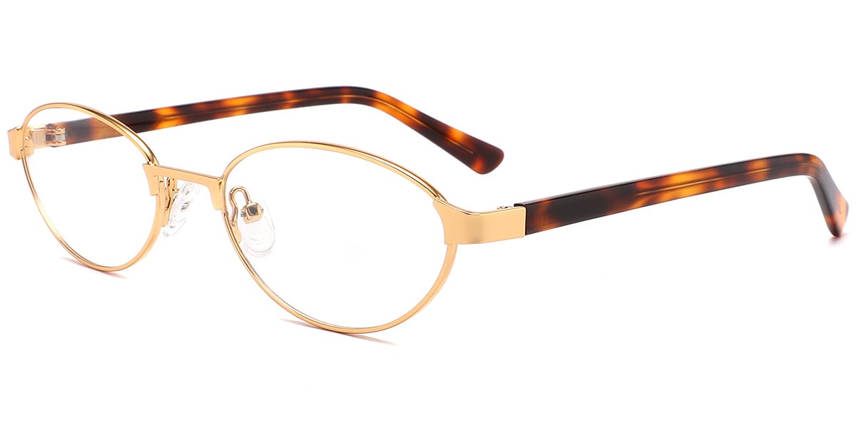 Acetate Metal Oval Frame F10384