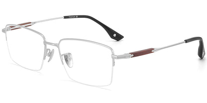 Acetate Titanium Rectangle Frame F9447