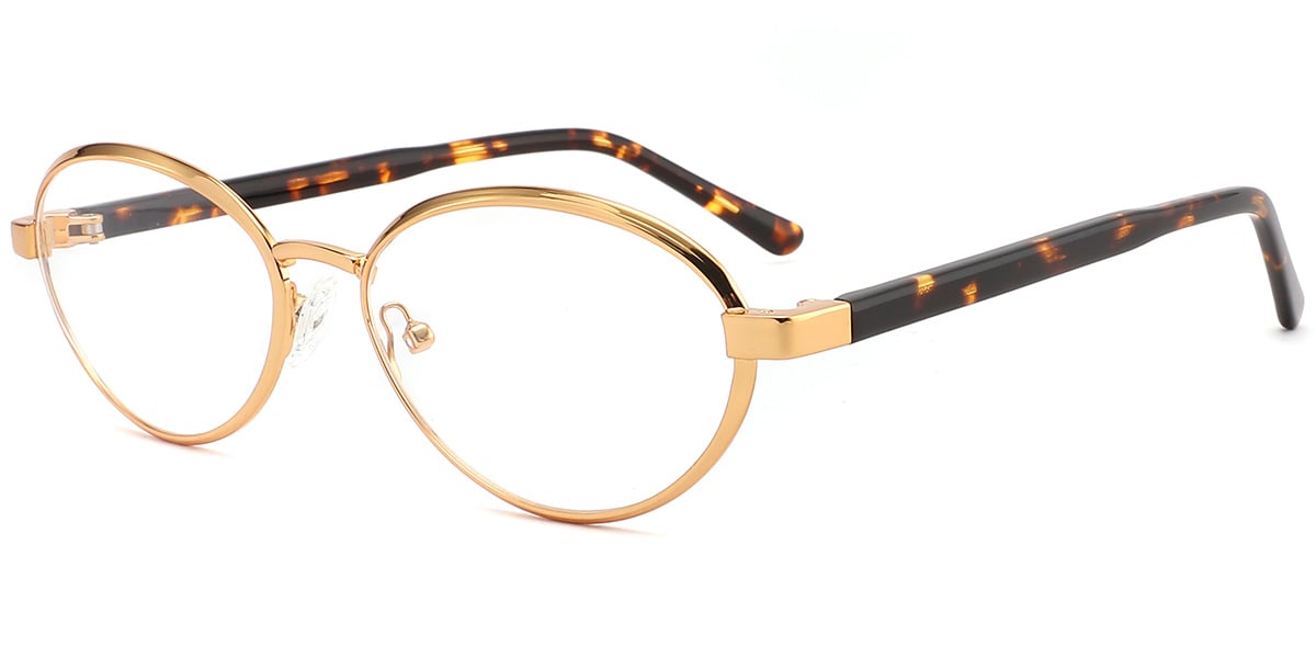 Acetate Metal Oval Frame F10399