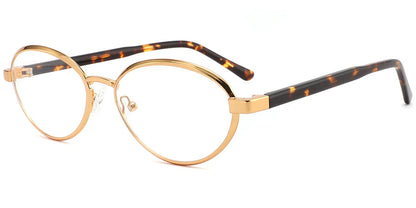 Acetate Metal Oval Frame F10399