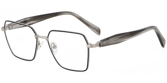 Acetate Metal Square Frame F9339