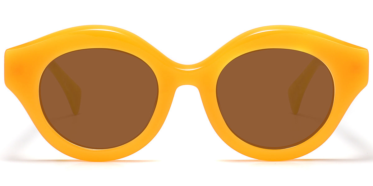 Acetate Round Geometric Sunglasses SG5986