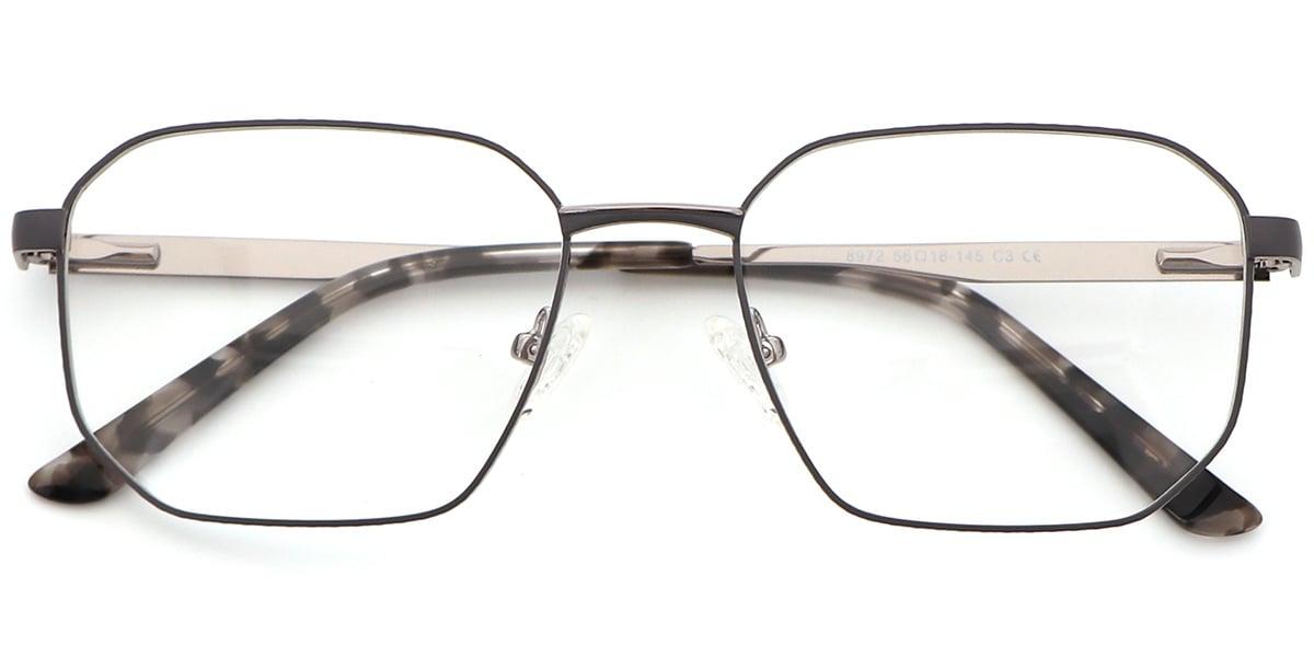 Acetate Metal Square Frame F8738