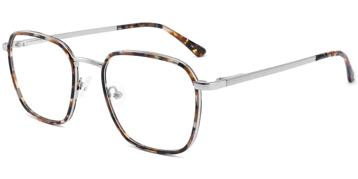 Acetate Metal Square Frame F10271