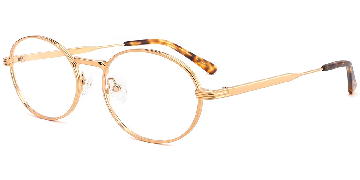 Acetate Metal Oval Frame F10395