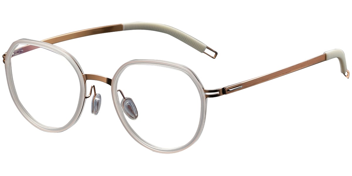 Acetate Titanium Geometric Frame F4980