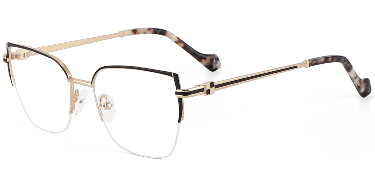 Acetate Metal Square Frame F8873