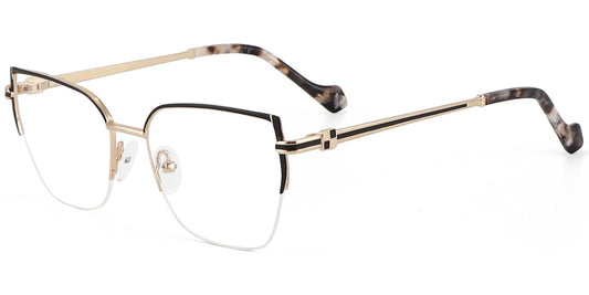 Acetate Metal Square Frame F8873