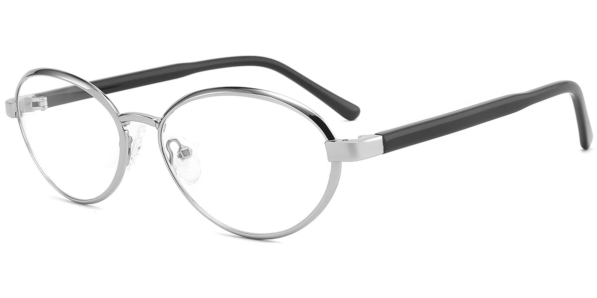 Acetate Metal Oval Frame F10399
